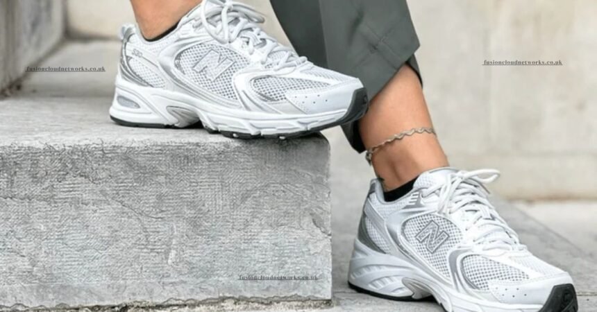 white new balance trainers