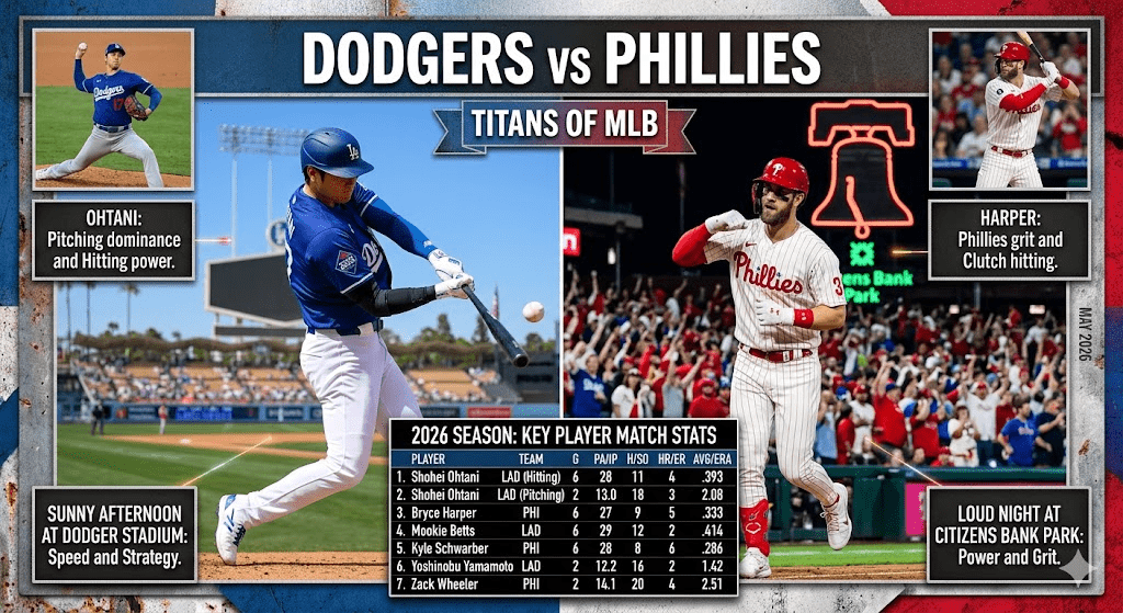 Dodgers vs Phillies Match Player Stats: 2026 Star Performances & Box Score